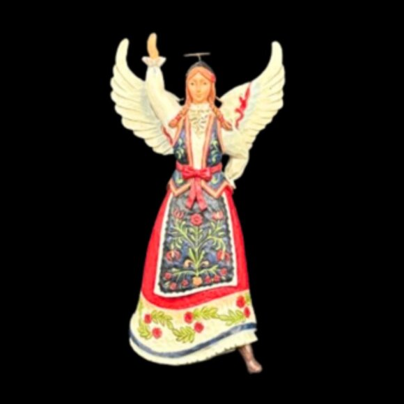 Enesco JIM SHORE Other - RARE Enesco JIM SHORE Polish Angel "Kindness in Life is Everything" Folk Art Fig